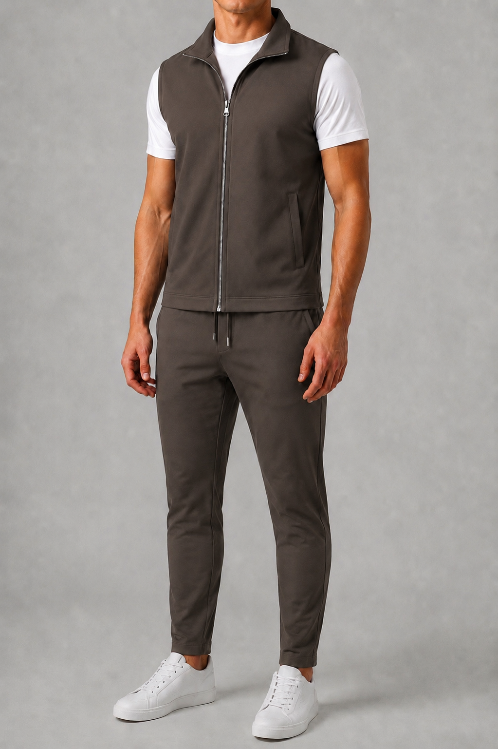 MILANO TECH GILET - SMOKED TAUPE