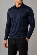 LONG SLEEVE POLO MIDNIGHT BLUE