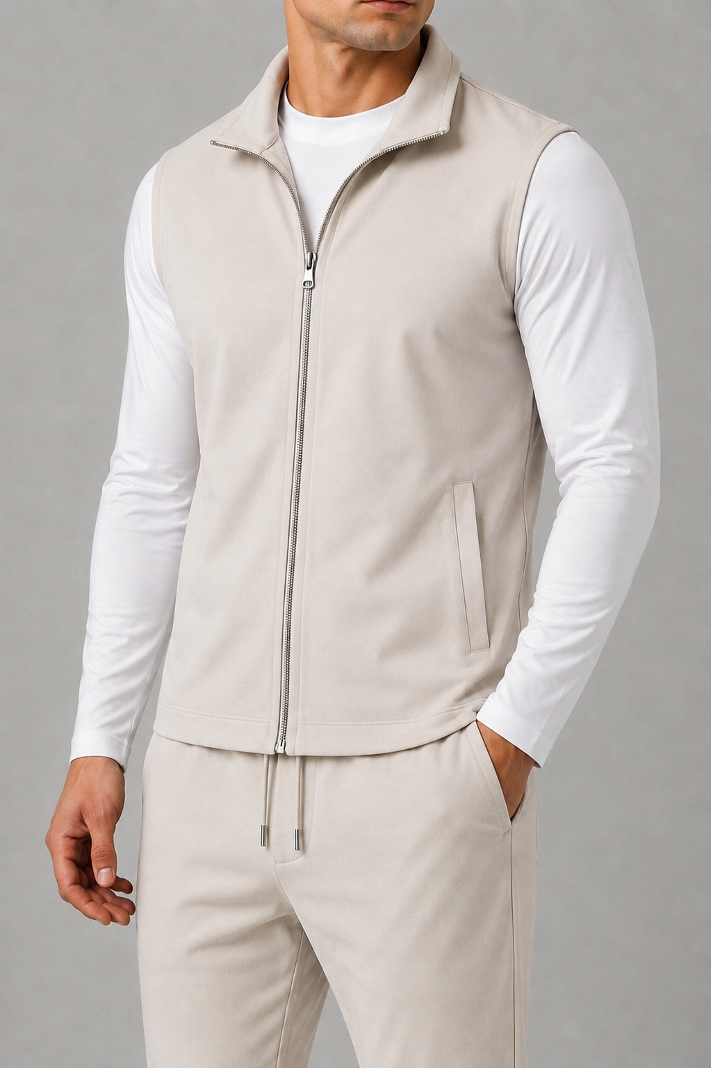 MILANO TECH GILET - SANDSTONE
